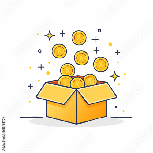 Treasure Chest Full of Gold Coins