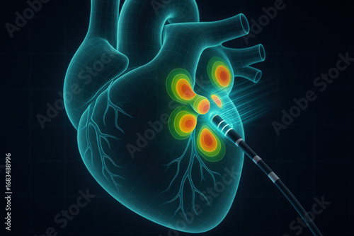 Cardiac Ablation Illustration - Heart Treatment Visualization [Illustration]