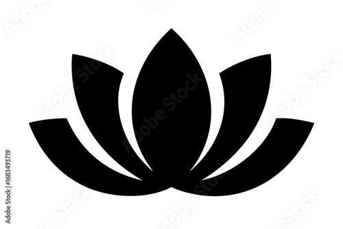 Vector art of lotus flower icon for yoga and meditation