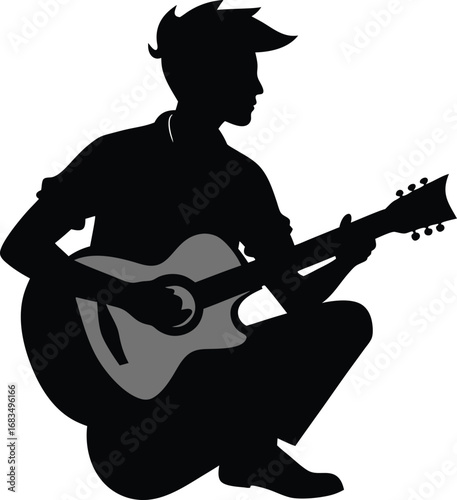 guitar player in action