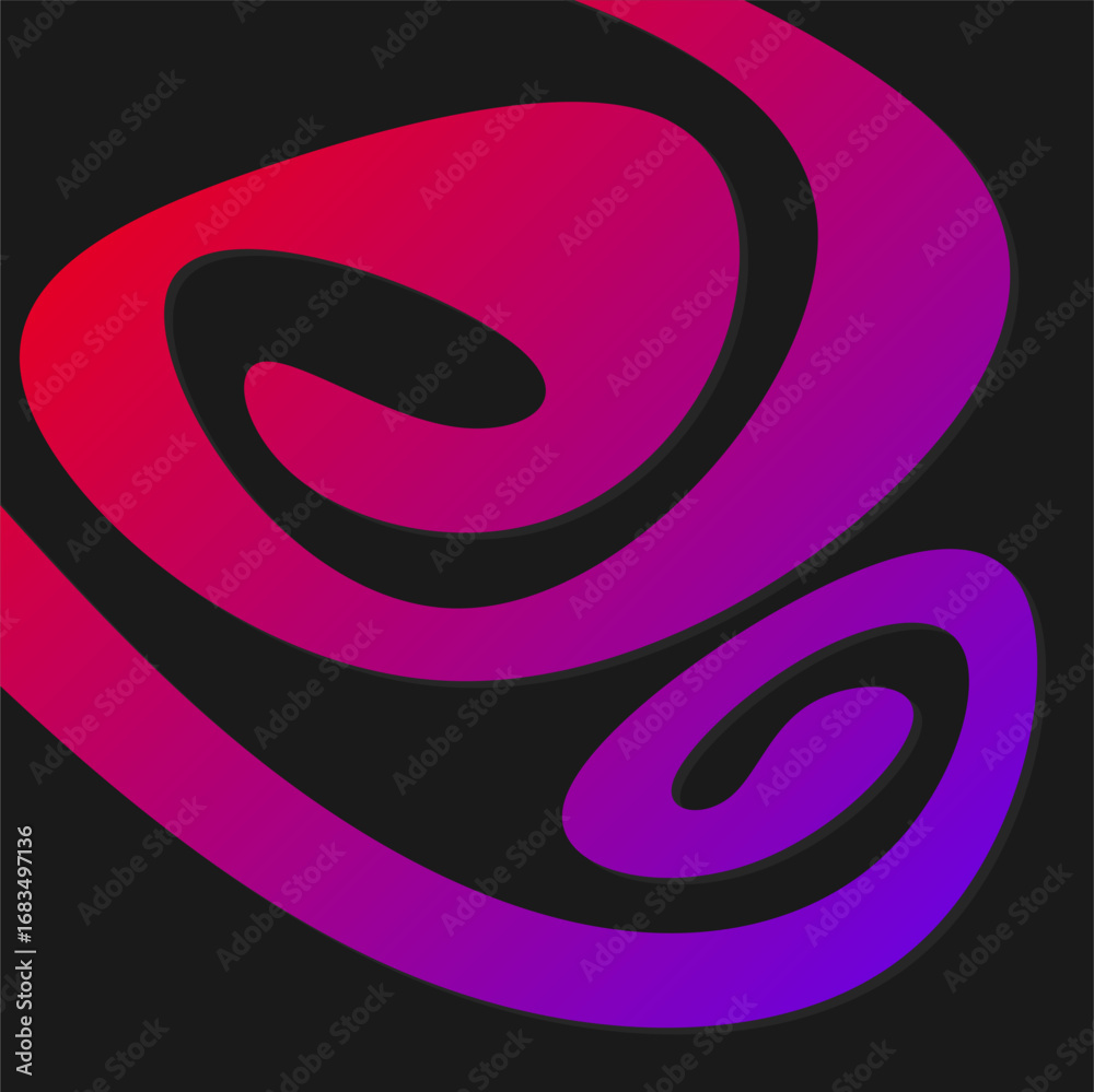 Obraz premium Abstract background with cute curly lines pattern