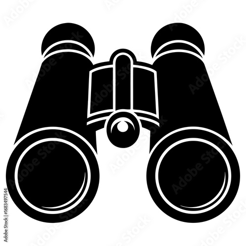Main title: Black Binoculars Silhouette Vector for Minimalist Observation and Adventure Design
Short titles: Minimalist Binoculars Icon, Clean Optical Device Graphic, Editable Field Glasses Illustrati