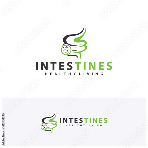 Intestine human organ logo design concepts. Medical symbol. Vector illustration
