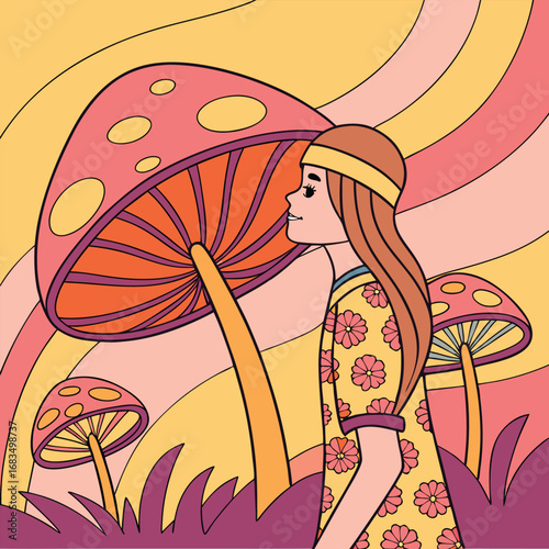 girl in a hat with a flower