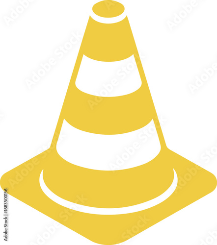 Safety cone vector icon