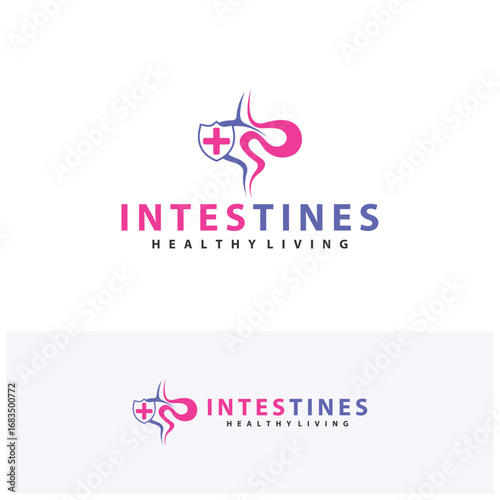 Healthy Intestine logo design concepts. Medical symbol. Vector illustration