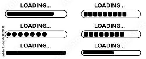 loading bar icon set