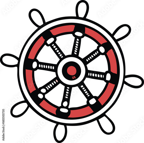 vector illustration of a compass