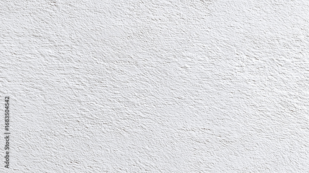 Fototapeta premium Smooth white textured wall surface with subtle roughness and fine grain detail, creating clean and bright background with natural light shadows enhancing depth and calm feeling