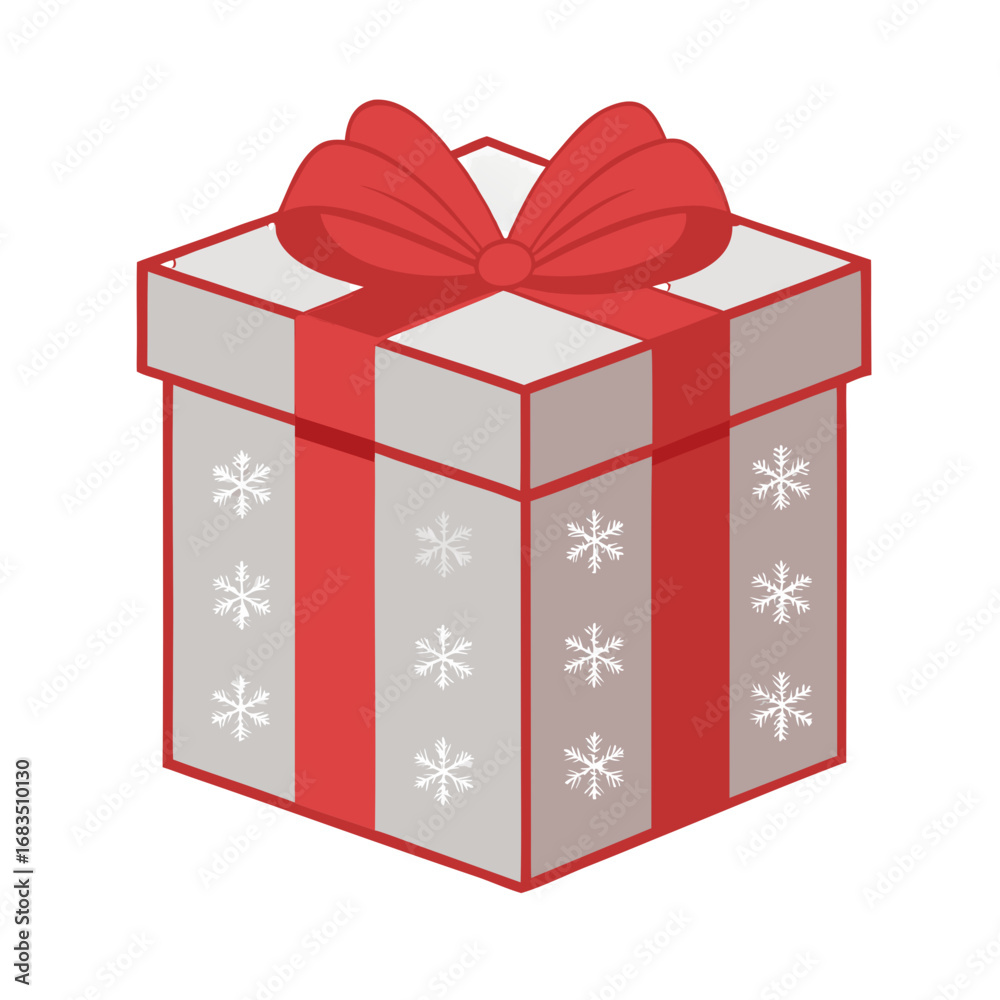 Obraz premium gift box with red ribbon