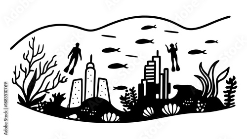 vector illustration of a city