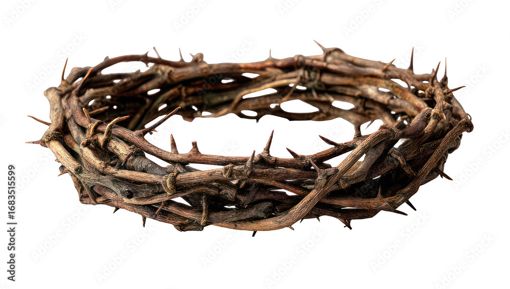 Fototapeta premium A crown of thorns, intricately woven