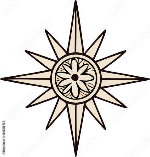 compass rose vector