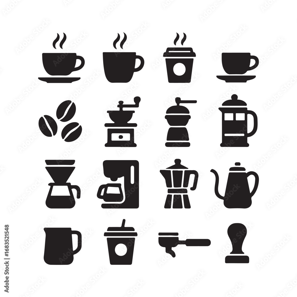 Obraz premium Coffee Icons Set 