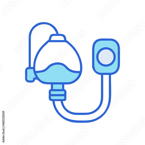 Blue flat style enema bag medical device vector image