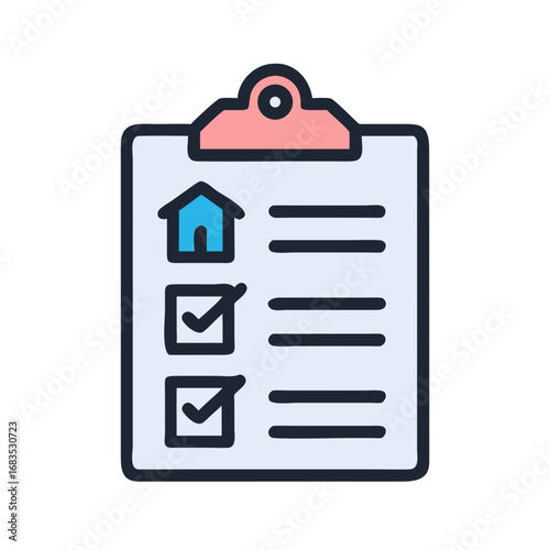 House inspection checklist on clipboard for real estate management