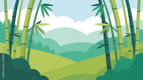 Bamboo Forest Landscape Scene