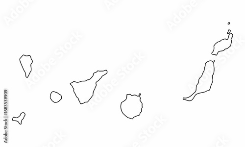 Canary Islands outline map