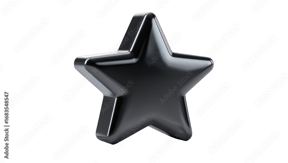 Obraz premium 3D rendered black star