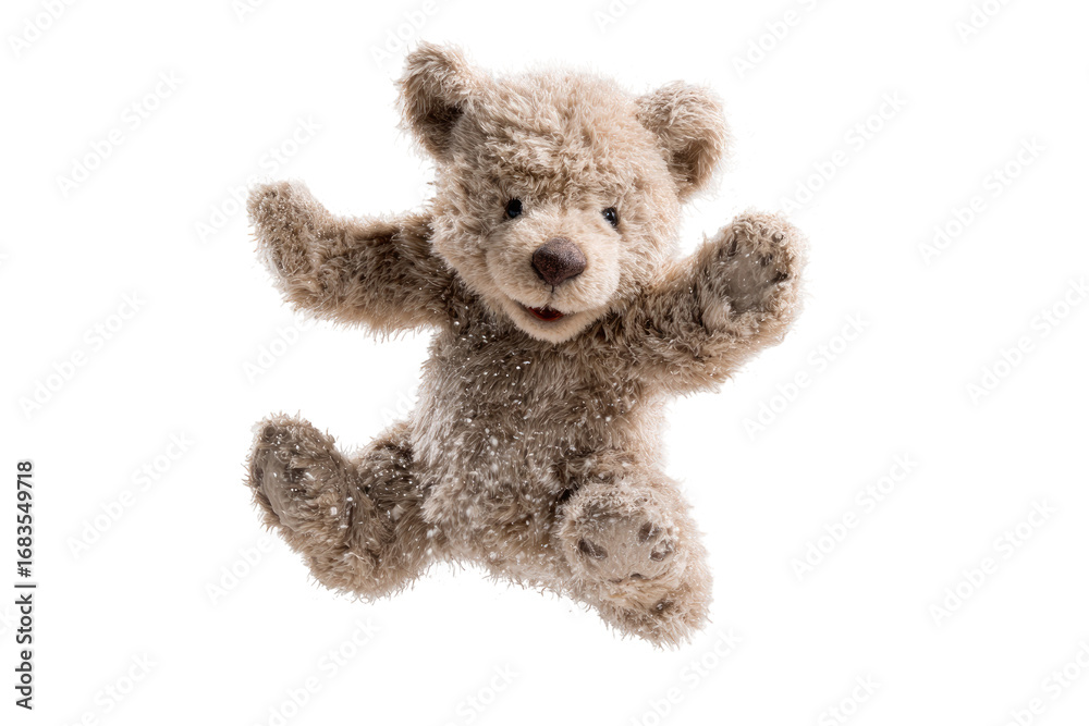 Obraz premium Cute teddy bear in a joyful pose