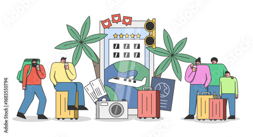 Travel Planning with Digital Tools and Luggage