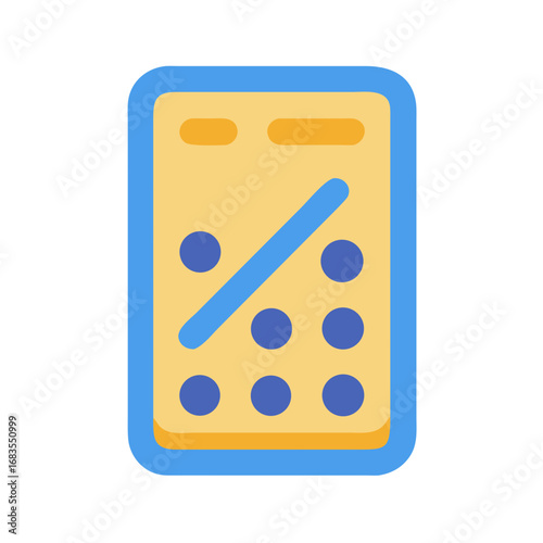 A flat design passcode lock pattern on a device
