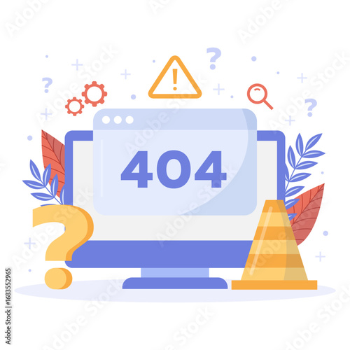 404 Error Page Illustration A Digital Frustration