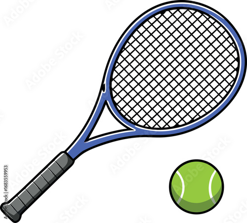  tennis on racket and ball design  sport