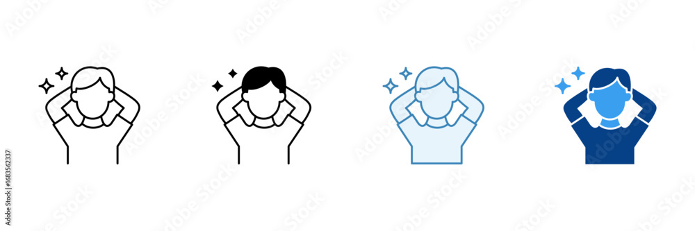 Fototapeta premium Relaxation Icon Set Multiple Style Collection