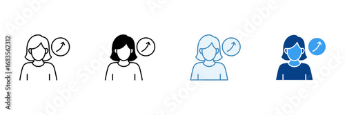 Personal Growth  Icon Set Multiple Style Collection