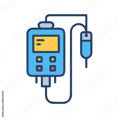 Medical IV drip icon isolated flat vector design