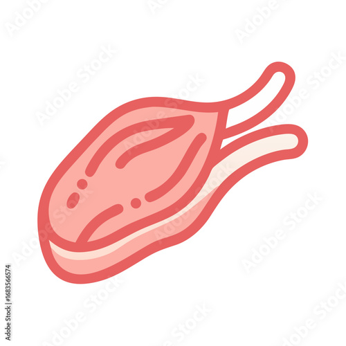 Stylized muscle anatomy icon on black background for fitness
