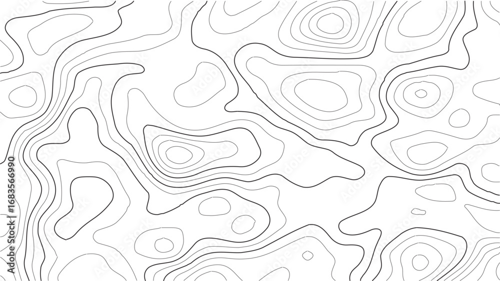 Fototapeta premium Topography contour vector with white elevation textures and seamless grid overlays. Seamless terrain vector with elevation lines, grids, and topographic illustration