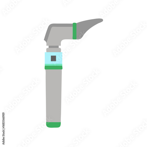 Otoscope illustration on black background for medical concepts