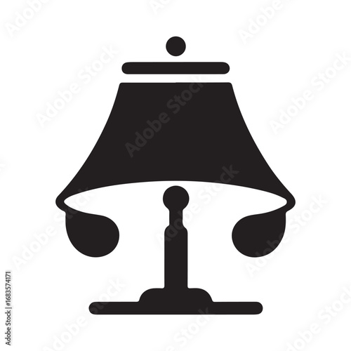 lamps vector silhouette outline logo design concept illustration