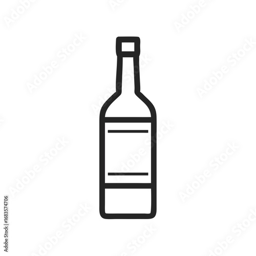 Vector art of wine bottle with label, a simple and elegant design for showcasing your brand or design in a modern way