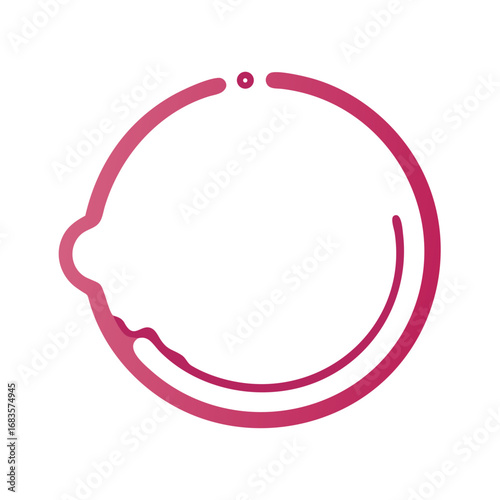 Vector art of fresh lemon icon, a symbol of sourness, vitamin c, and refreshing citrus flavor, ideal for healthy recipes