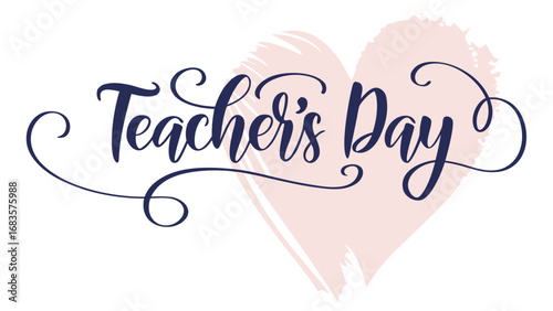 Happy teachers day illustration with diverse teachers and educational elements isolated on white background