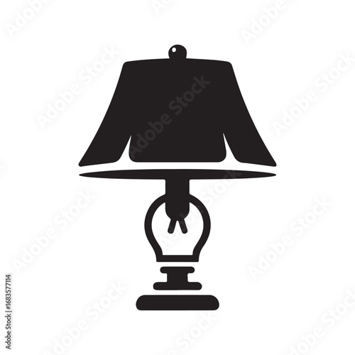 lamps vector silhouette outline logo design concept illustration
