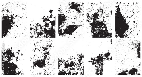 Collection of  Grunge Texture Background for graphic design. Simply Place illustration over any Object to Create grungy Effect.