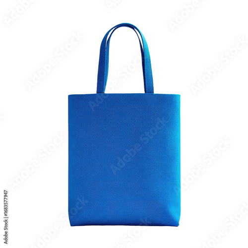 Solid cobalt blue tote bag, simple design