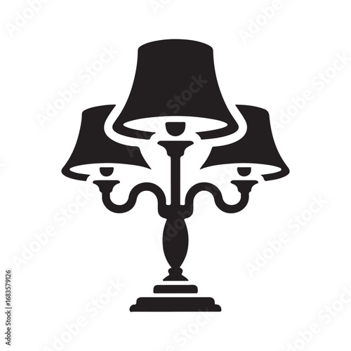 lamps vector silhouette outline logo design concept illustration