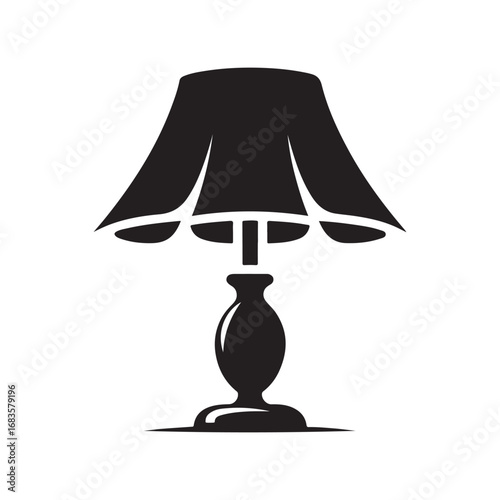 lamps vector silhouette outline logo design concept illustration