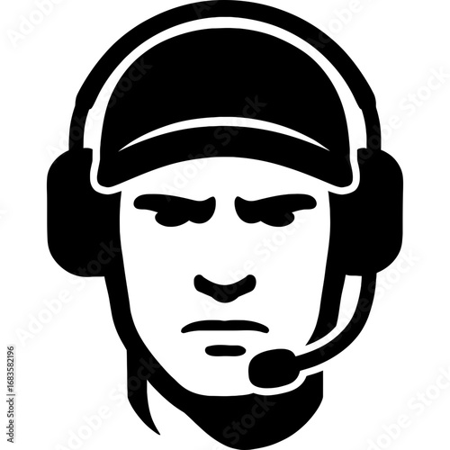 Minimalistic stagehand silhouette