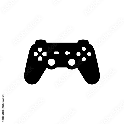 Game controller flat silhouette vector flat illustration design.