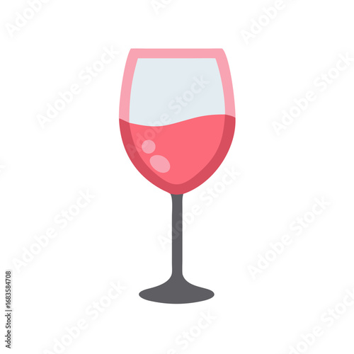 Illustration of a glass of red wine, ideal for menus, invitations, or promotional material for winerelated events