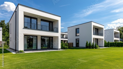 Contemporary Minimalist Houses in Modern Residential Area