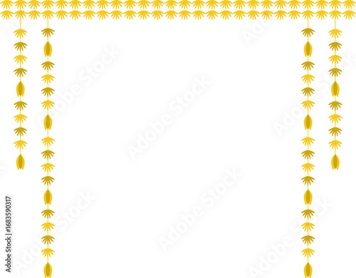 Decorative floral hanging garland gate