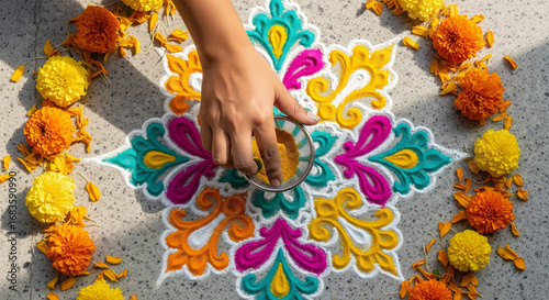 Diwali / Festival of Lights (Diyas & Rangoli)