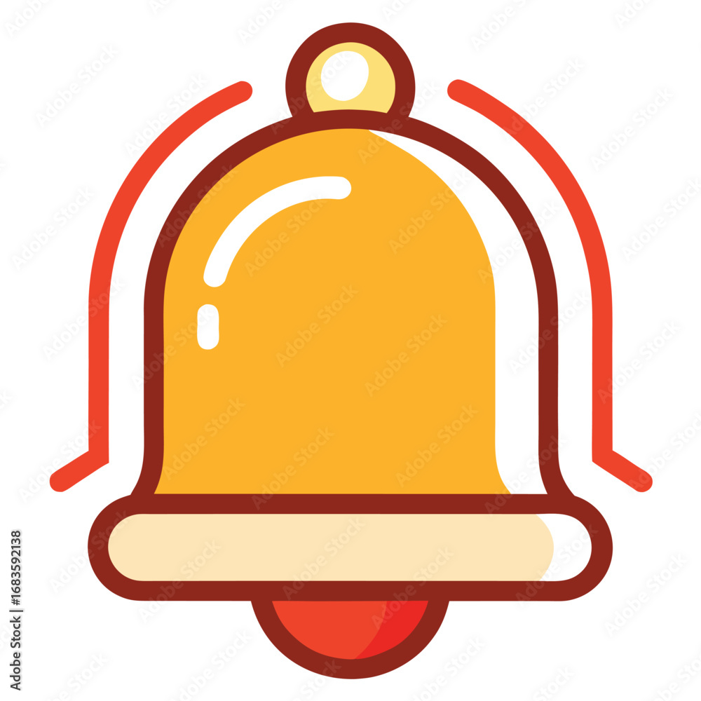 Fototapeta premium Vector bell notification icon scalable illustration for general platform eps file
